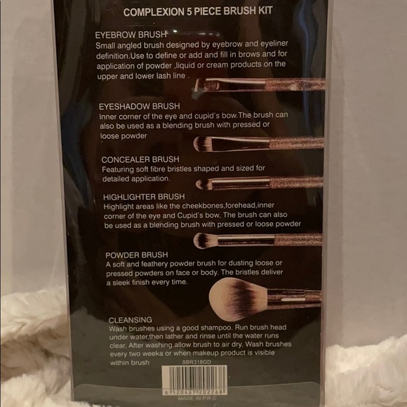 5 piece Cosmetic Brush Set - Picture 4 of 4